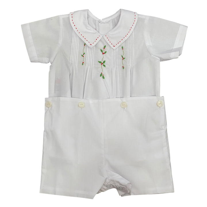 Christmas Hollies Button On Suit by Remember Nguyen