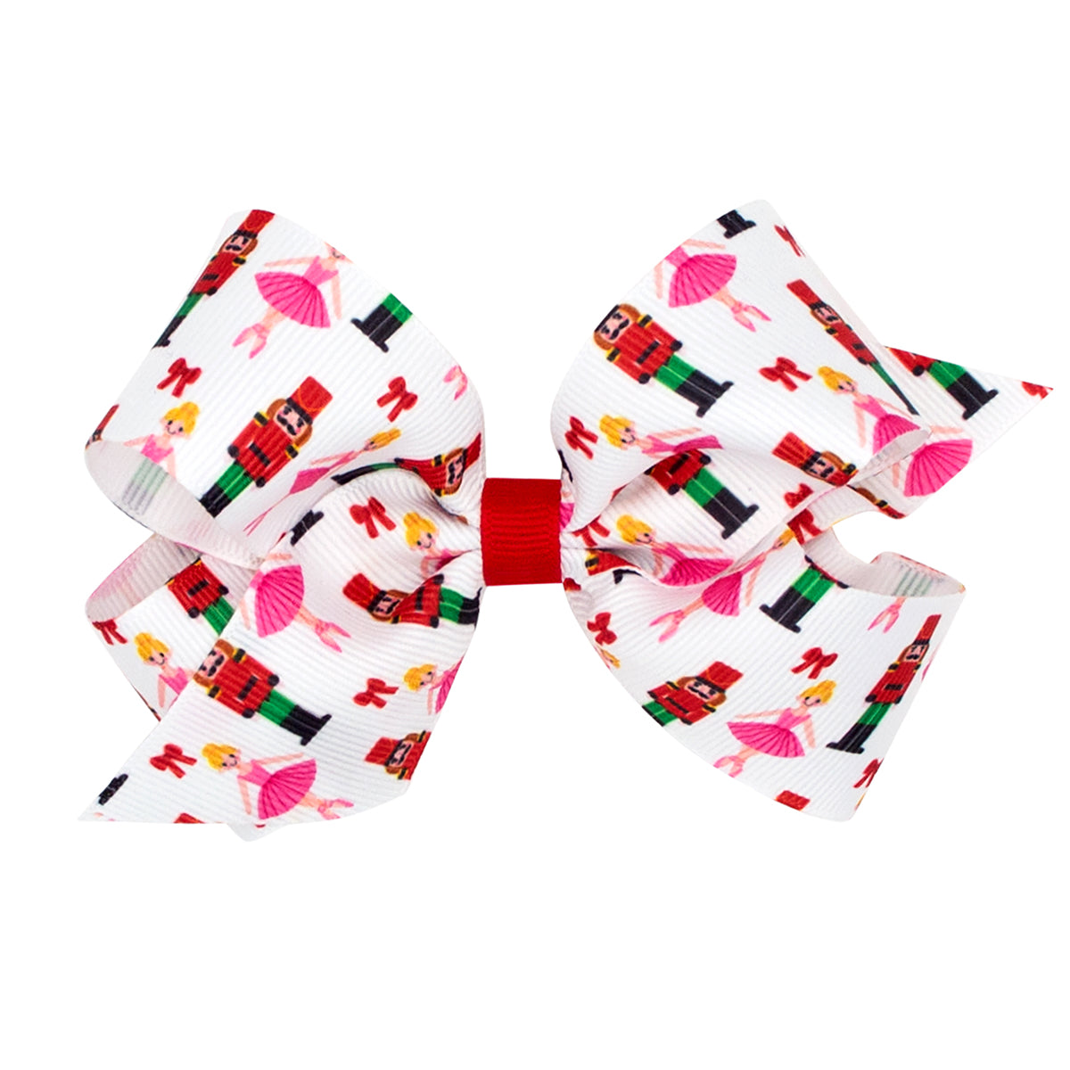 Christmas Nutcracker Print Grosgrain Bow by Wee Ones (2 Sizes)