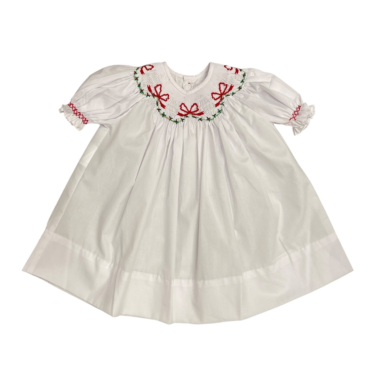 Christmas Ribbons Bishop Dress by Remember Nguyen