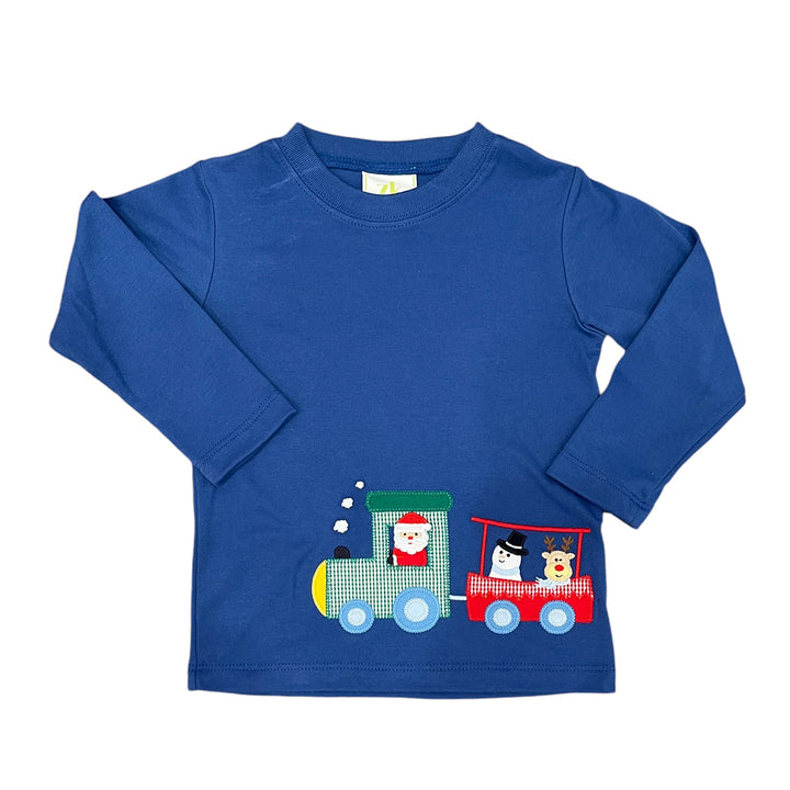 Christmas Train Royal Blue Tee by Zuccini