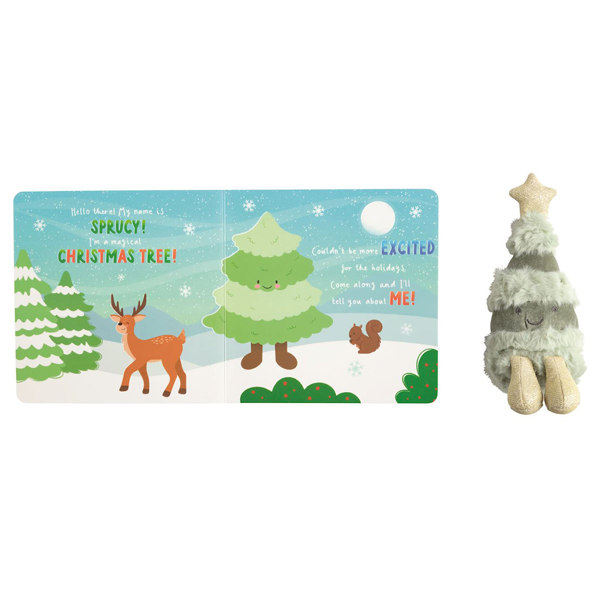 Christmas Tree Plush and Board Book by Mud Pie