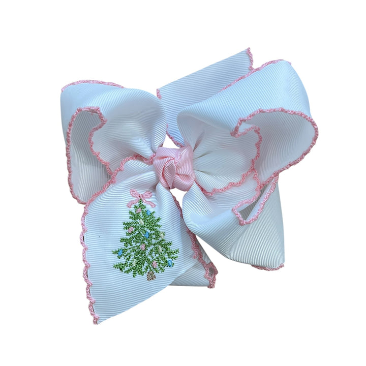 Christmas Tree Embroidered Bow by Beyond Creations (2 Sizes)