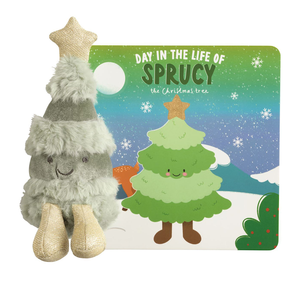 Christmas Tree Plush and Board Book by Mud Pie