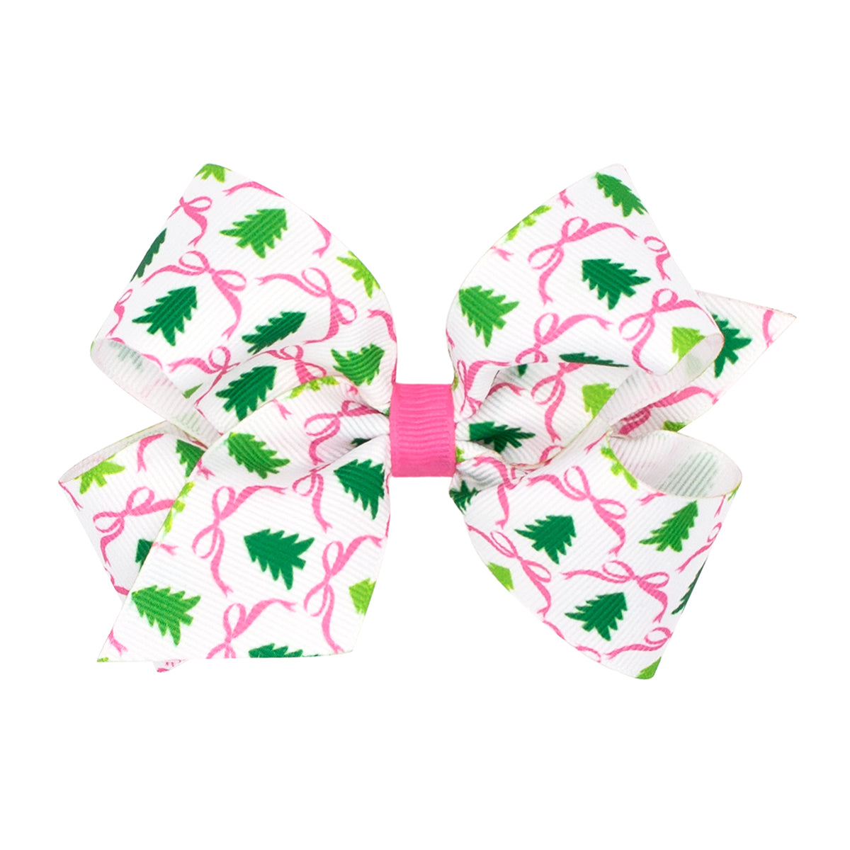 Christmas Trees Print Grosgrain Bow by Wee Ones (2 Sizes)