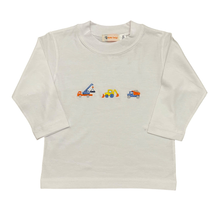 Three Construction Vehicles Long Sleeve Shirt by Luigi