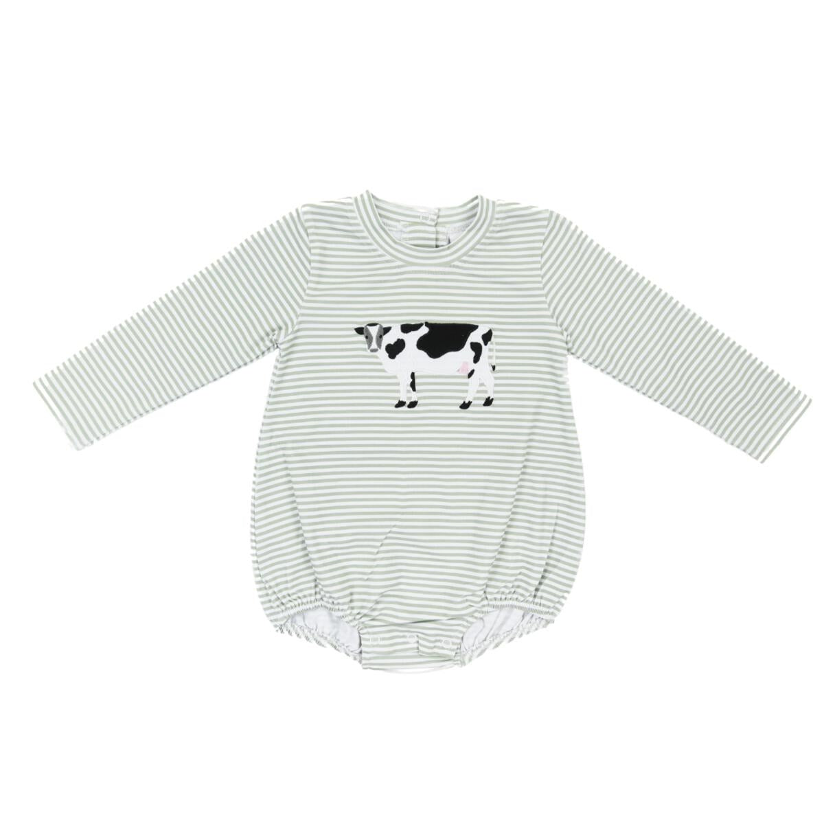 EIEIO Cow Applique Romper by Cypress Row