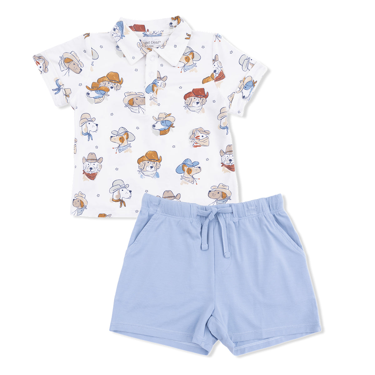 Cowdogs Cowboy Polo with Casual Shorts by Angel Dear