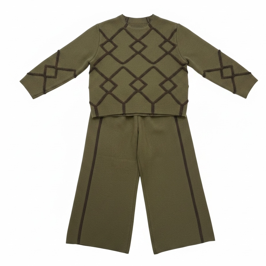 Cross-Pattern Pant Set by Abel & Lula