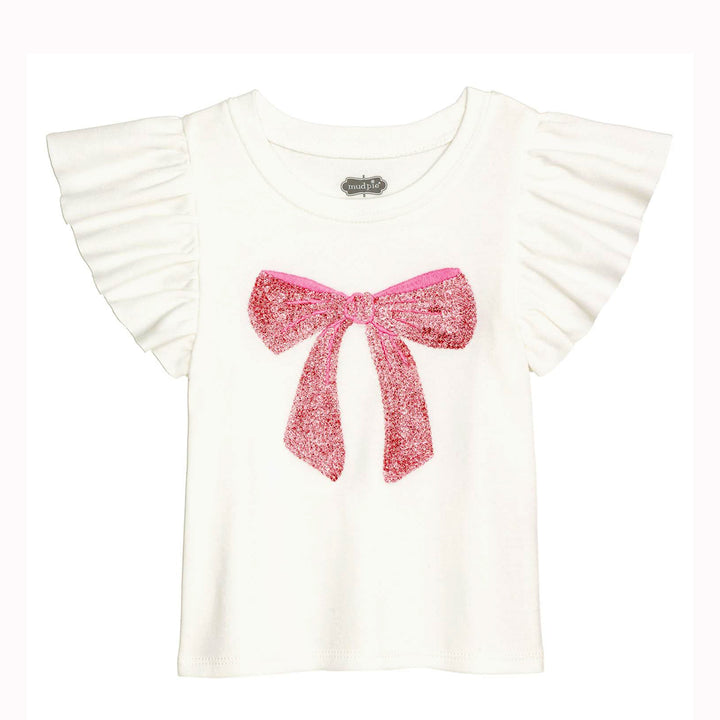 Dance Bow Ruffle Tee by Mud Pie