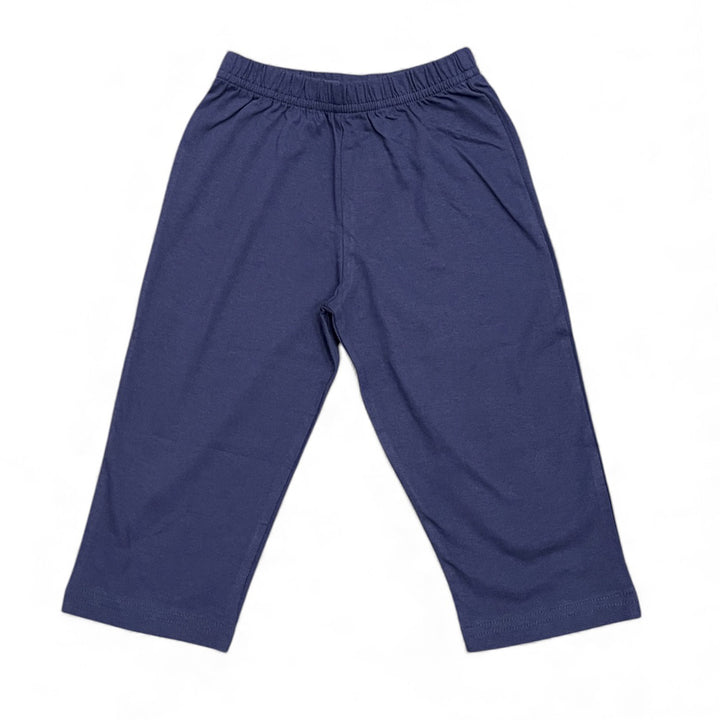 Dark Royal Jersey Straight Pants by Luigi