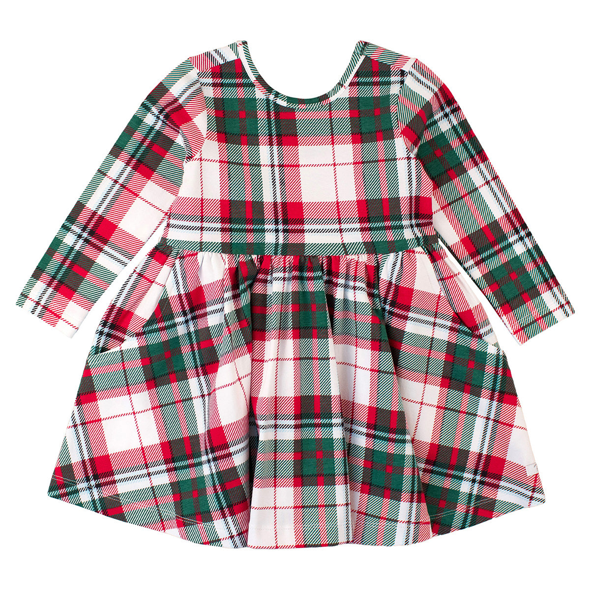 Dashing Dreams Plaid Knit Twirl Dress by Rufflebutts