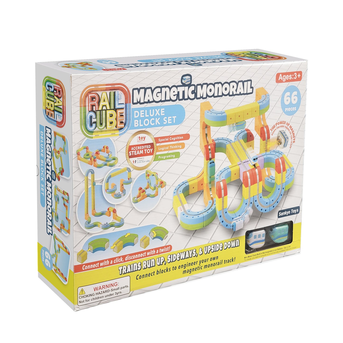 Magnetic Monorail 66-Piece Deluxe Set by Rail Cube
