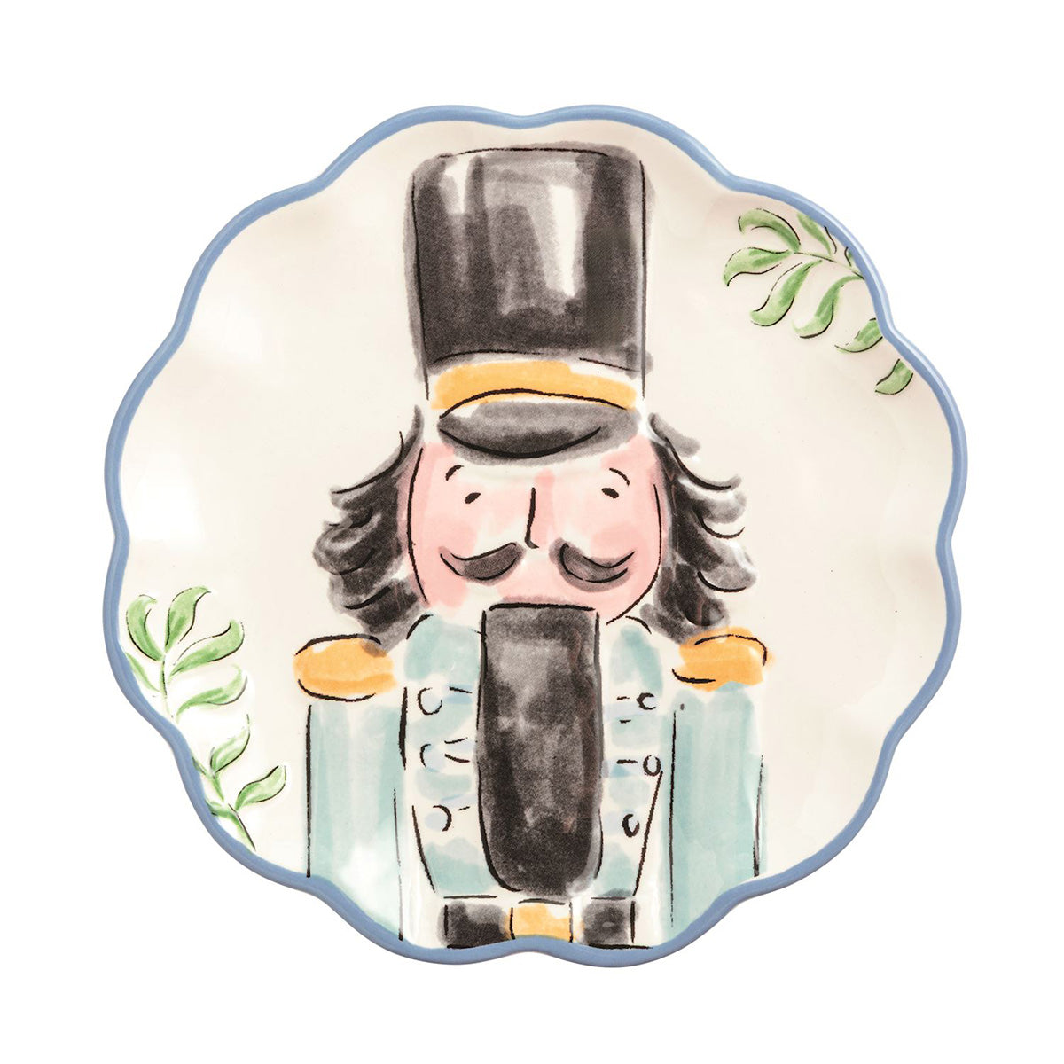 Blue Nutcracker Dessert Plate by Mud Pie