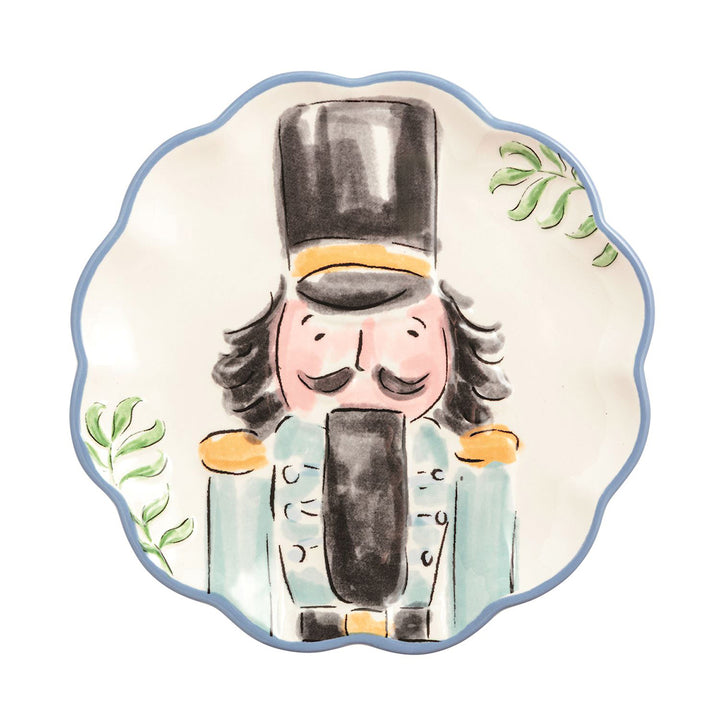 Blue Nutcracker Dessert Plate by Mud Pie