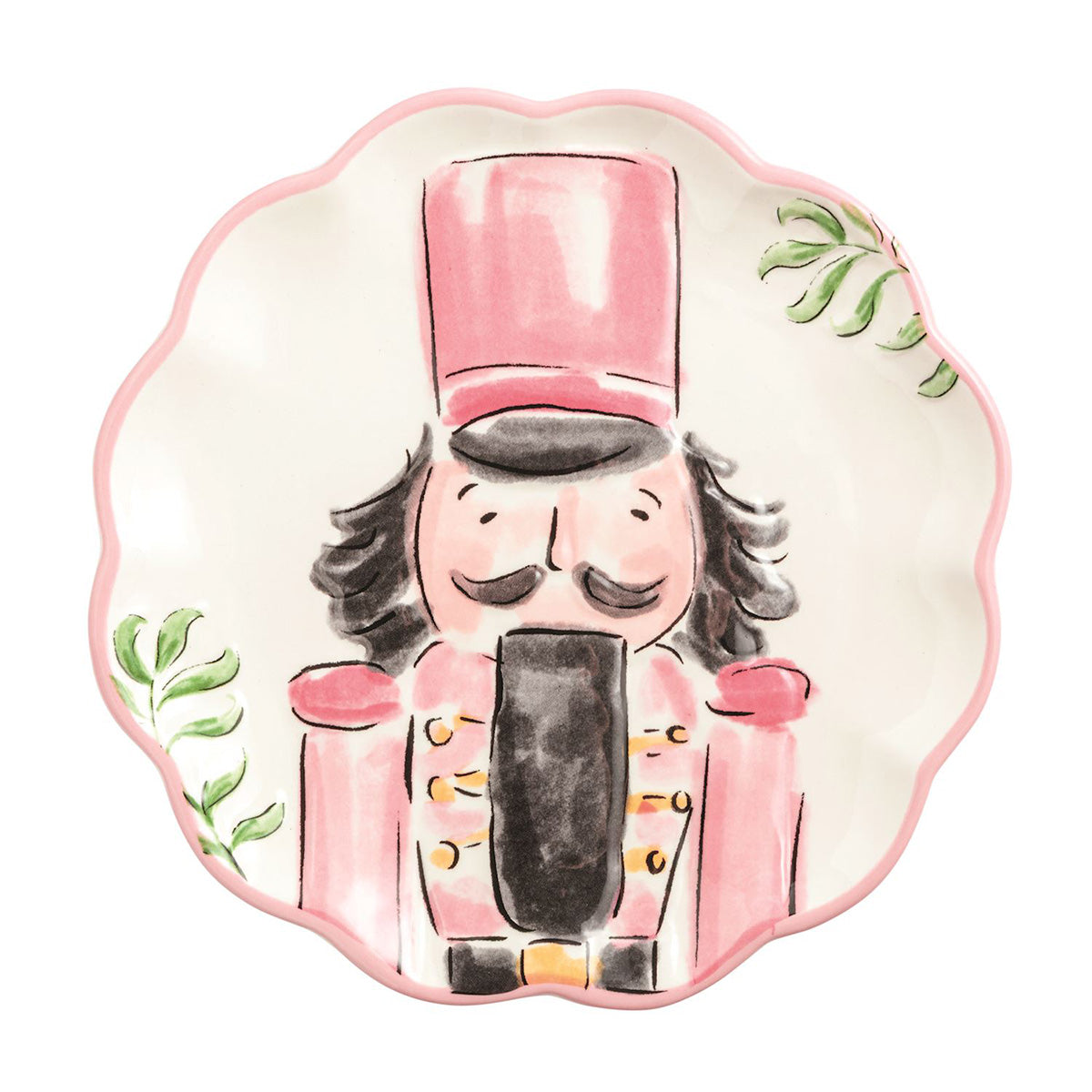 Pink Nutcracker Dessert Plate by Mud Pie