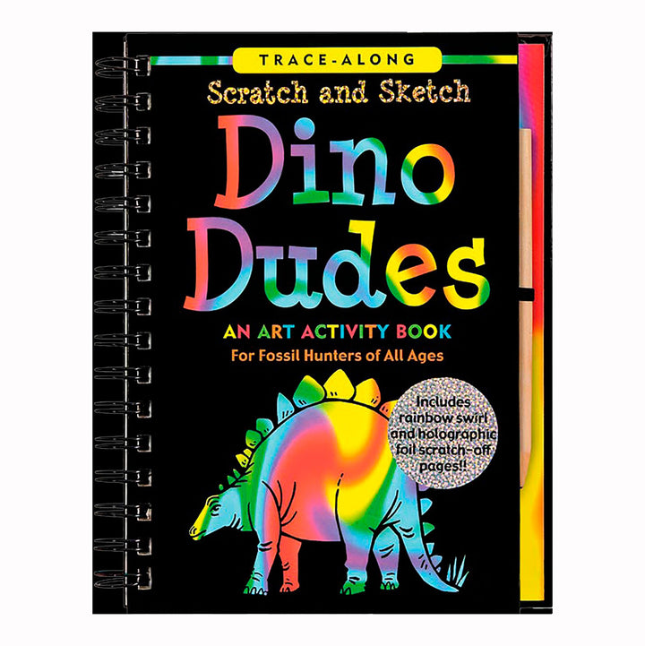 Scratch & Sketch Art Activity Book - Dino Dudes