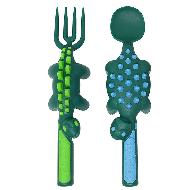 Dino Spoon and Fork (Sold Individually) by Constructive Eating