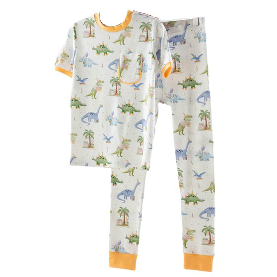 Nola Tawk Dino-Mite Birthday Organic Cotton Pajama Set