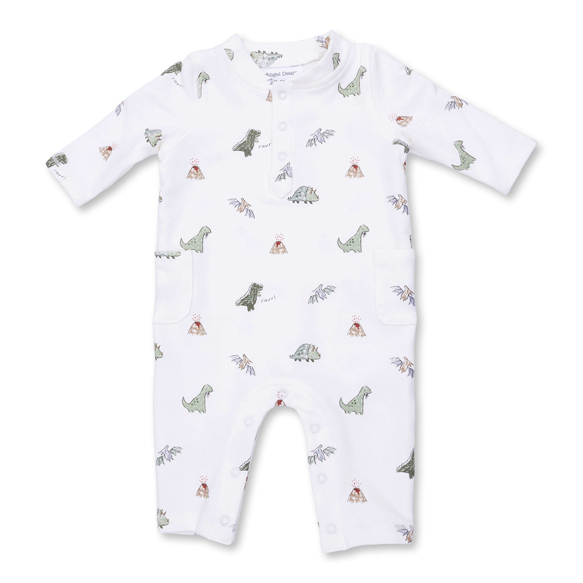 Dinosaurs French Terry Romper by Angel Dear