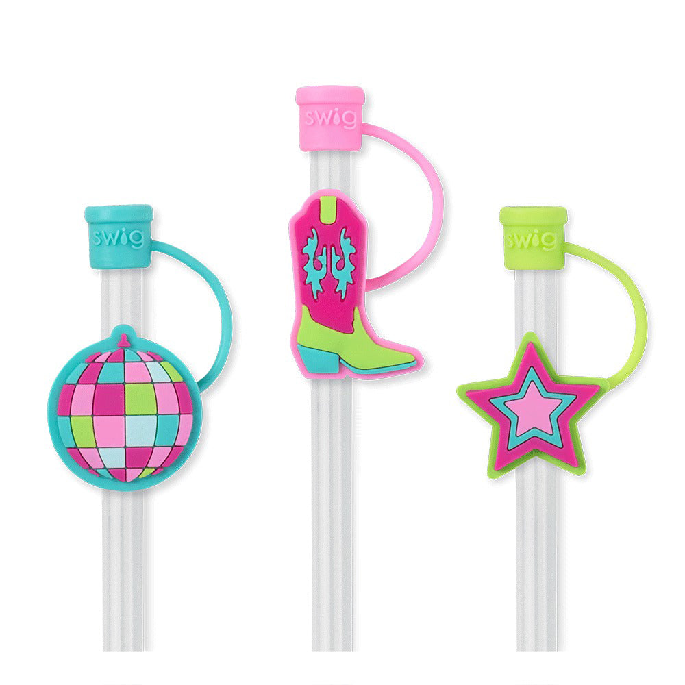 Disco Cowgirl Straw Topper Set by Swig