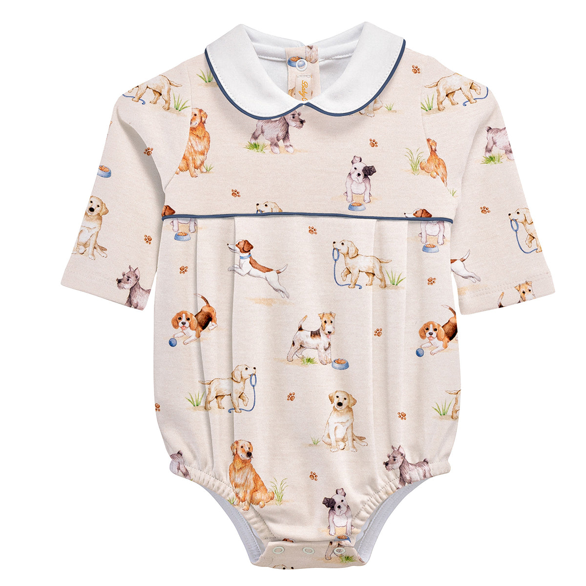 Dog Days Printed Bubble with Collar by Baby Club Chic