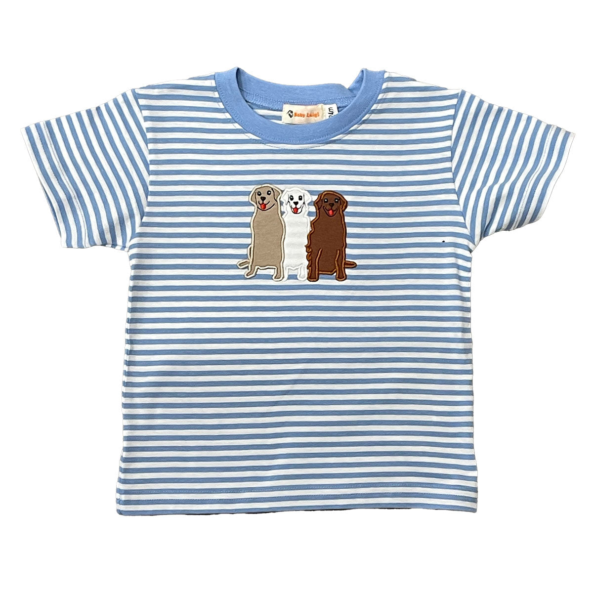 Three Puppies Blue Striped Shirt by Luigi