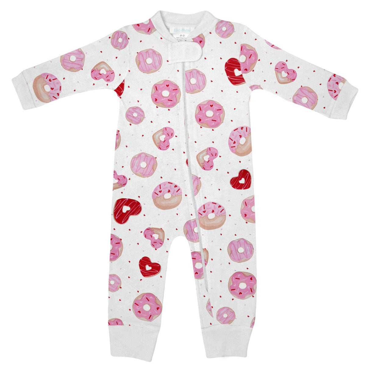 Lovely Donuts Pima Zipper Footie by LydaBaby