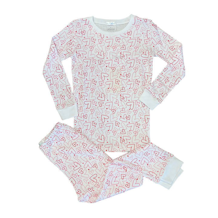 Lyda Baby Doodle Hearts 2-Piece Pajama Set