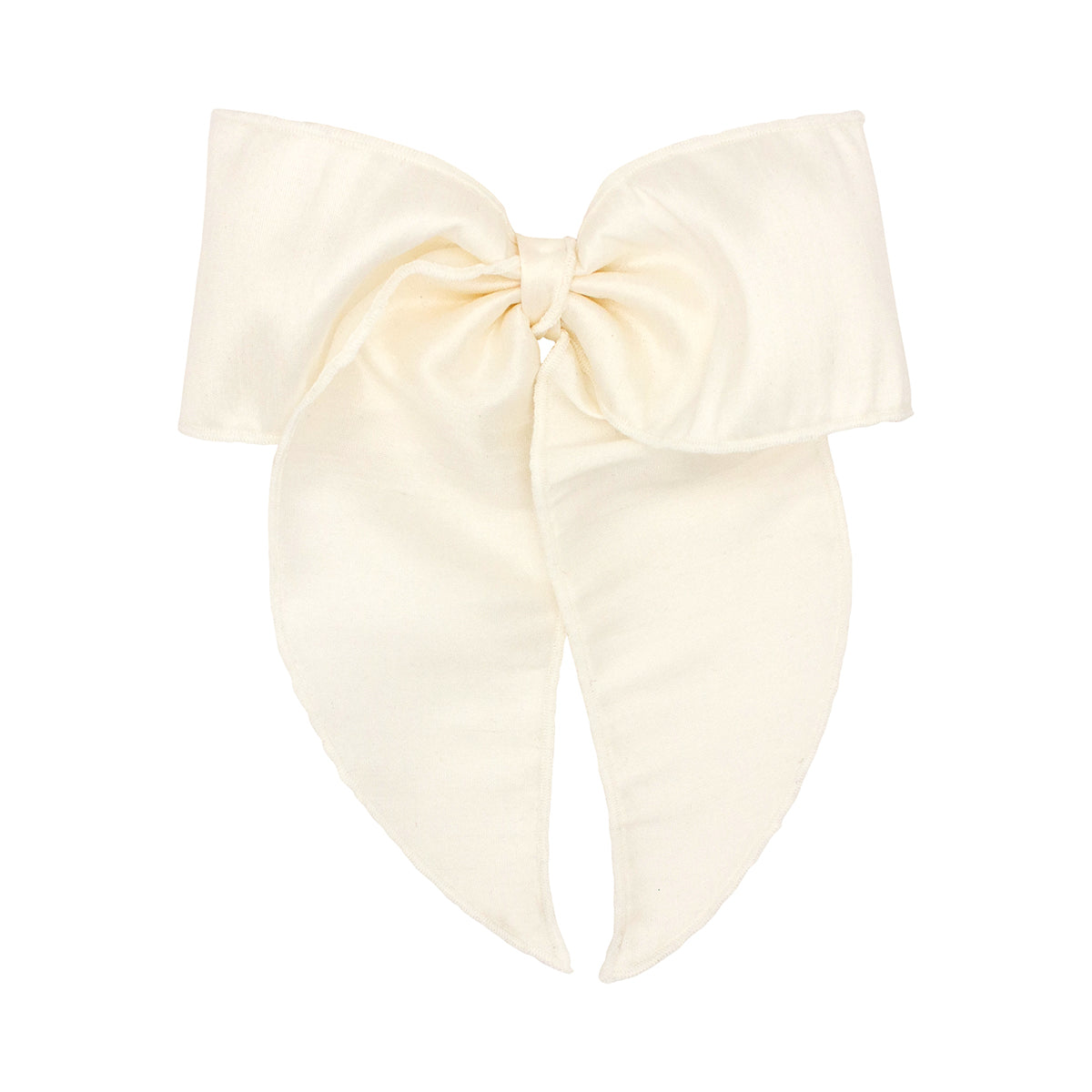 Off White Dupioni King Bow with Whimsy Tails by Wee Ones