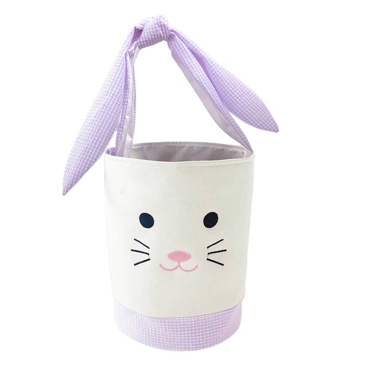 Canvas Easter Bunny Basket - Lavender