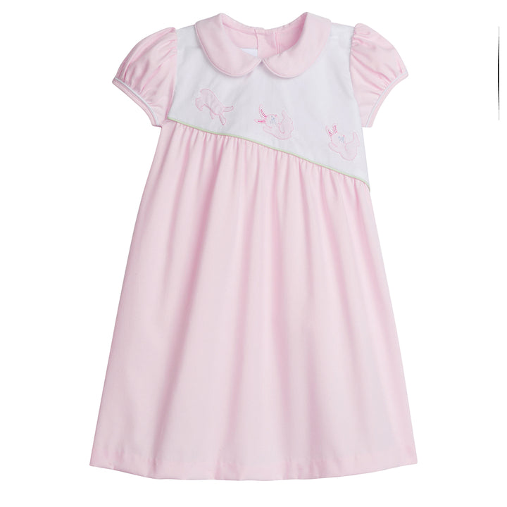 Little English Embroidered Bunnies Dress