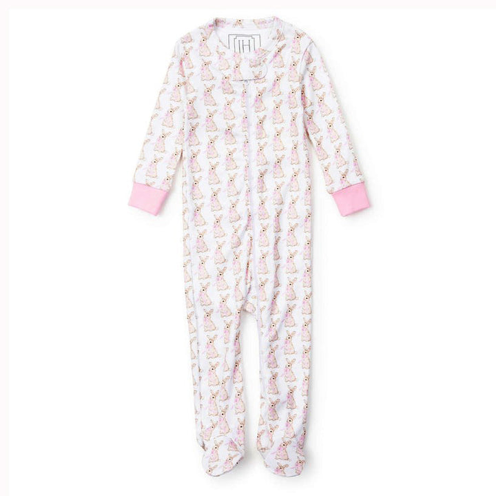 Easter Bunnies Pink Parker Zipper Pajamas by Lila & Hayes
