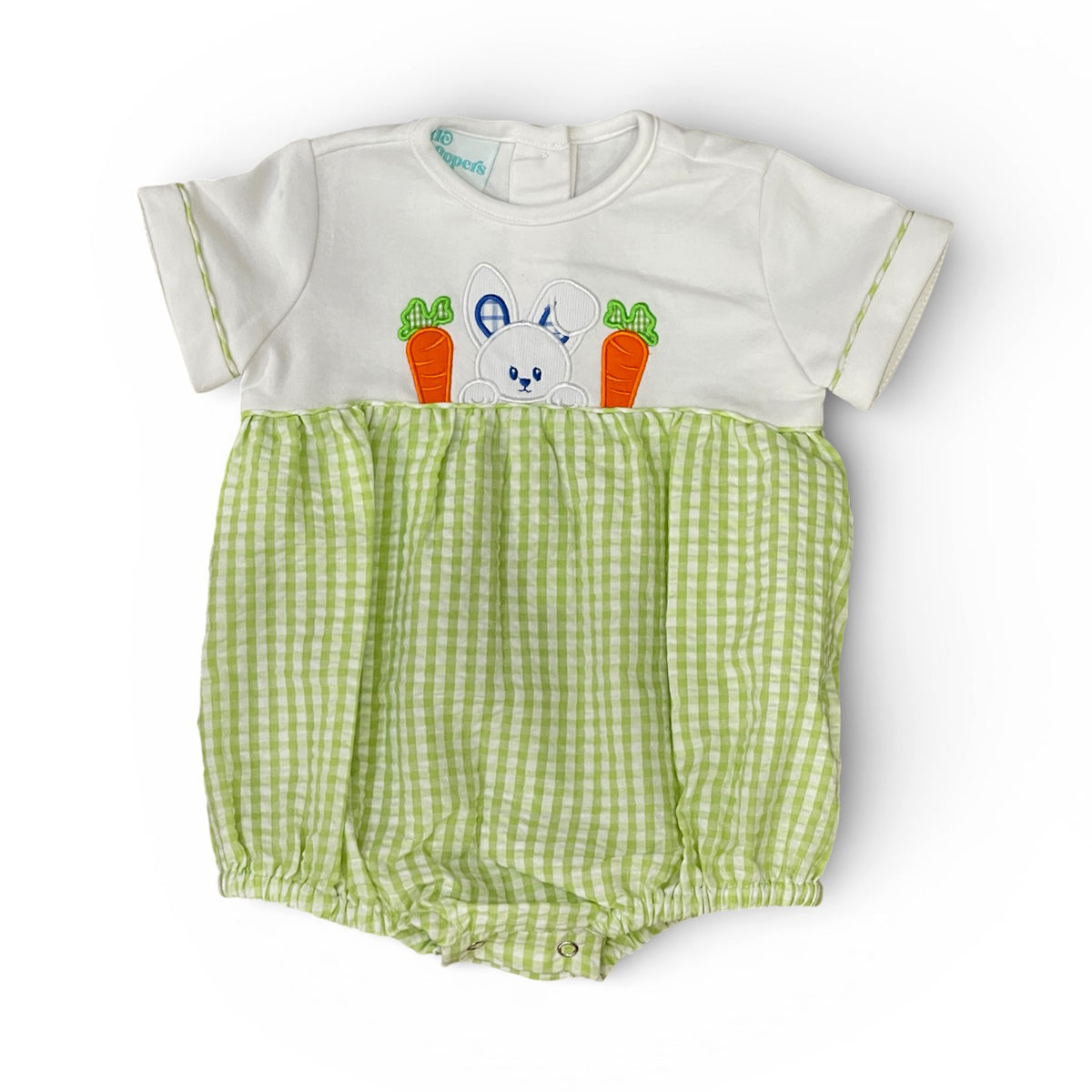 Easter Bunny Applique Boy Bubble by My Little Hoppers