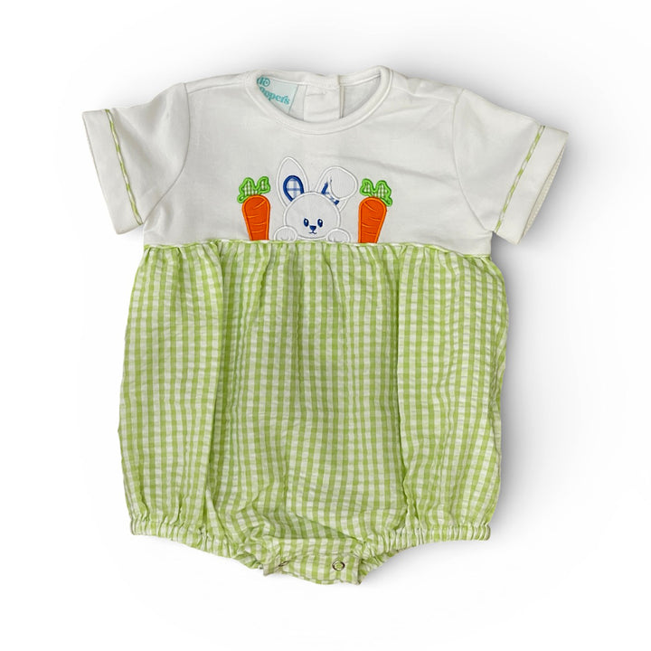 Easter Bunny Applique Boy Bubble by My Little Hoppers