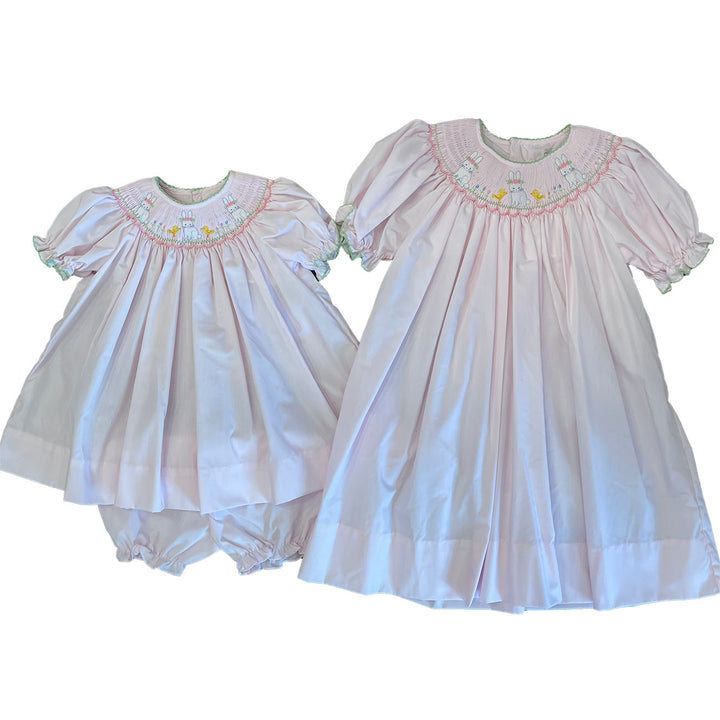 Easter Bunny Smocked Bishop Dress by Petit Ami