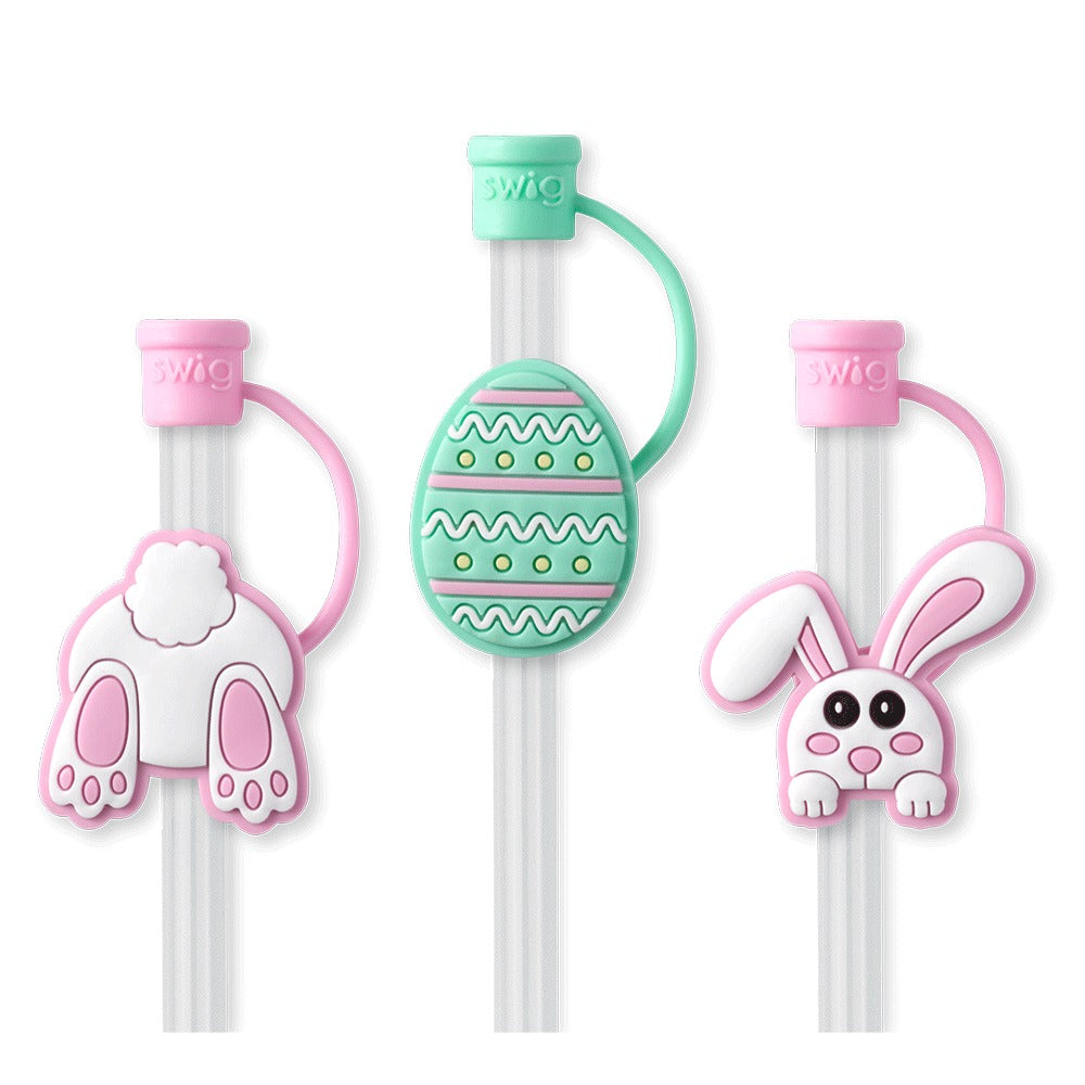 Bunny Trail Straw Topper Set by Swig