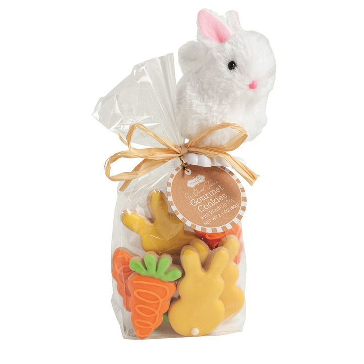 White Bunny Easter Gourmet Cookies & Toy Set