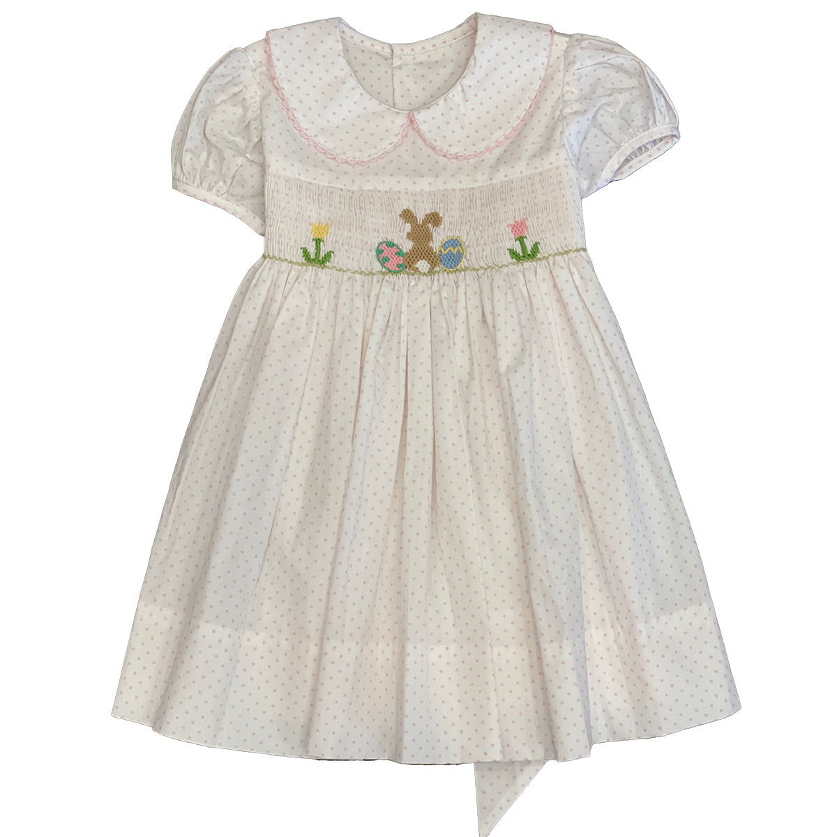 Easter Bunny with Eggs Pink Dress by Baby Sen