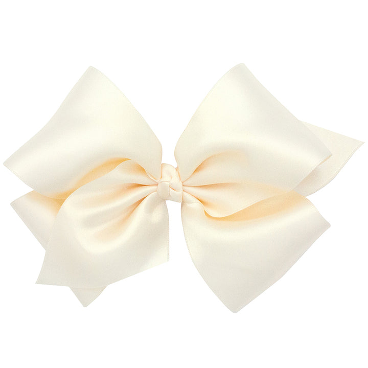 Wee Ones French Classic Satin Bow - Ecru (2 Sizes)