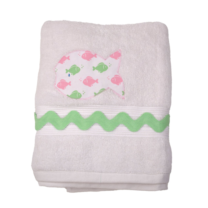 Pink Fish Towel by Funtasia