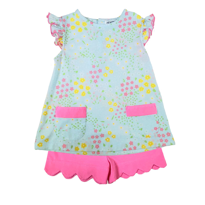 Flowers Girl's Short Set by Ishtex