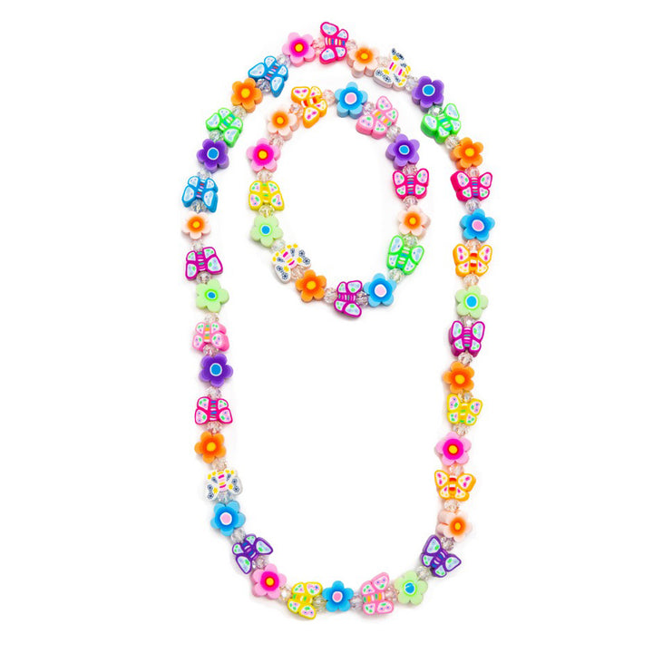 Flutter Flowers Necklace / Bracelet Set by Great Pretenders