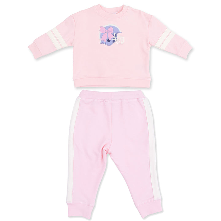 Football Helmet Drop-Sleeve Sweatshirt / Jogger Set by Angel Dear