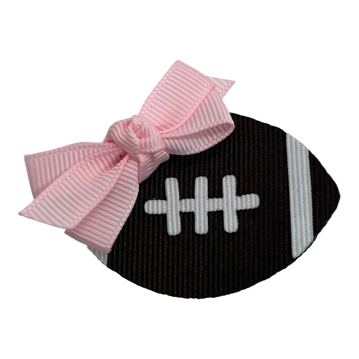 Football with Pink Bow Sculpture Bow