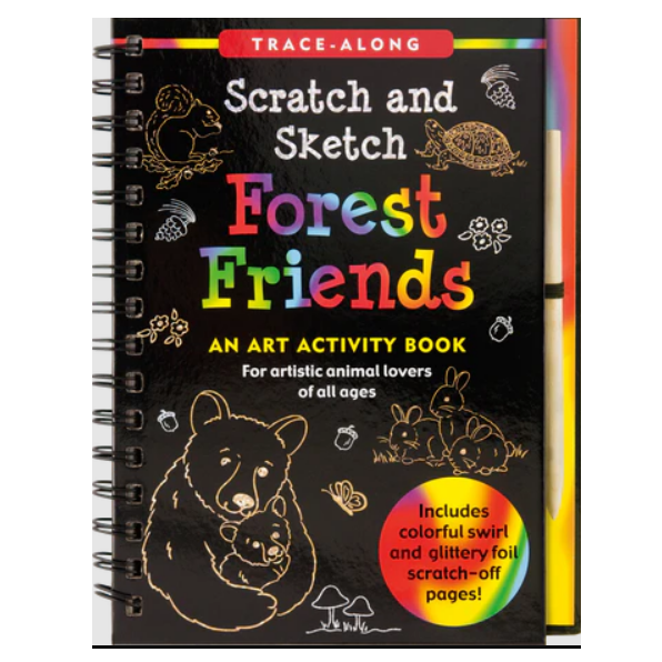 Scratch & Sketch Art Activity Book - Forest Friends