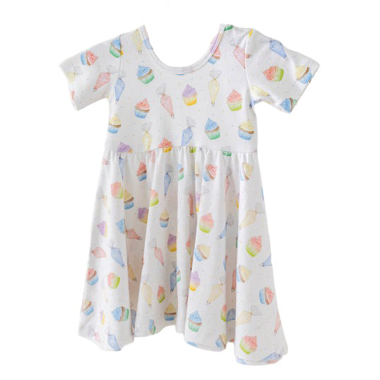 Nola Tawk Frosted Happiness Cupcakes Organic Cotton Twirl Dress