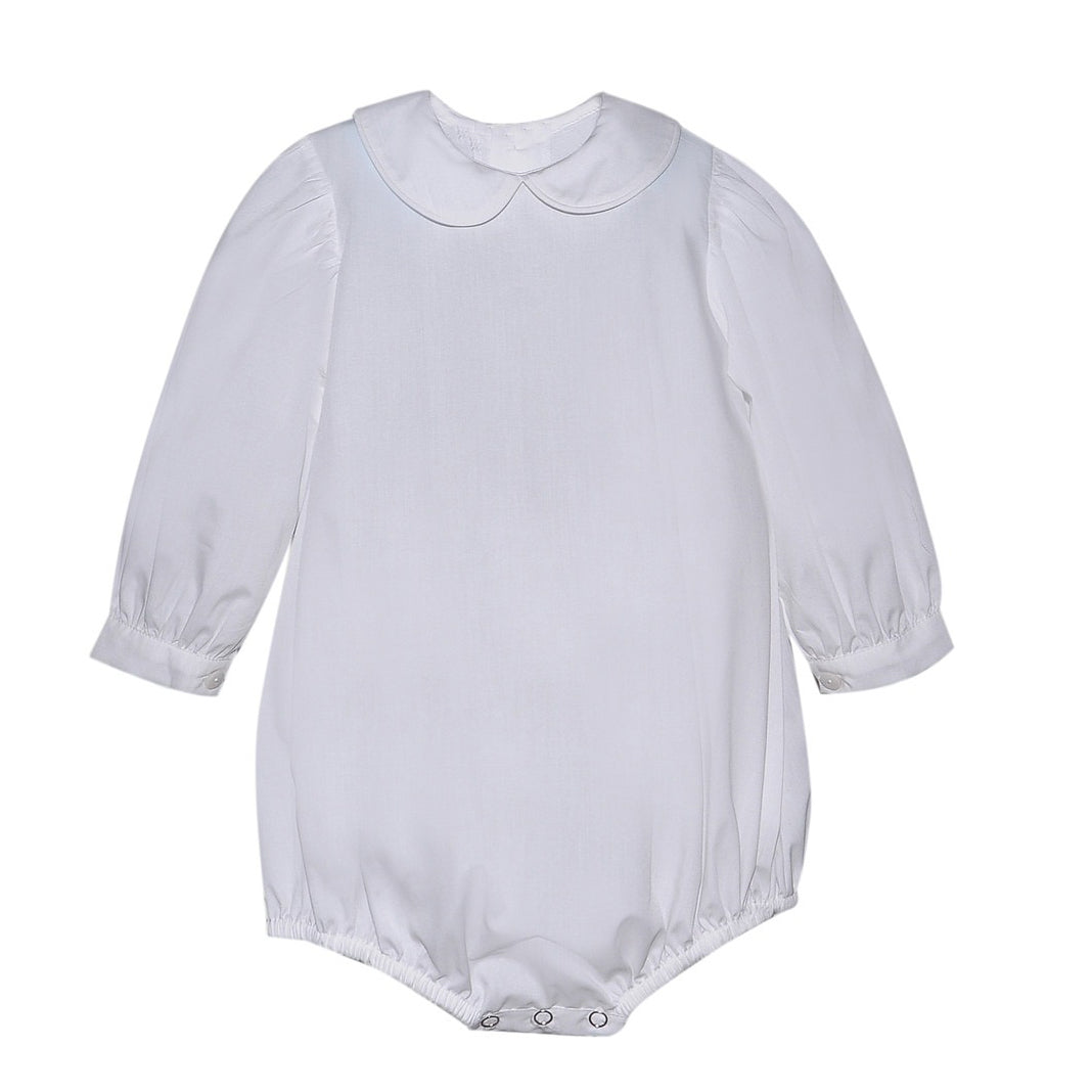 Girl's Long-Sleeve White Piped Bubble by Remember Nguyen