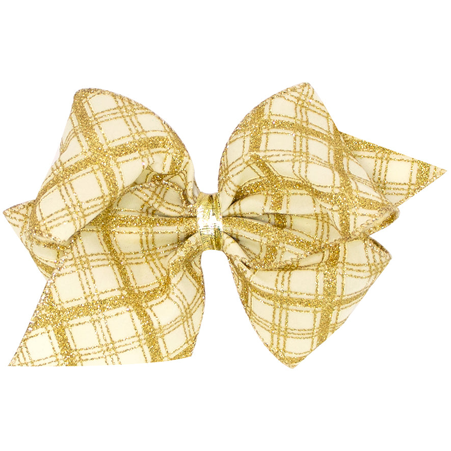 Wee Ones Glitzy Holiday Bow - Gold