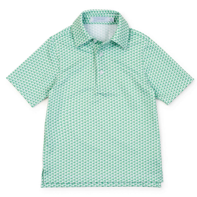 Golf Tourney Classic Green Boy's Performance Polo by Lila & Hayes Sport