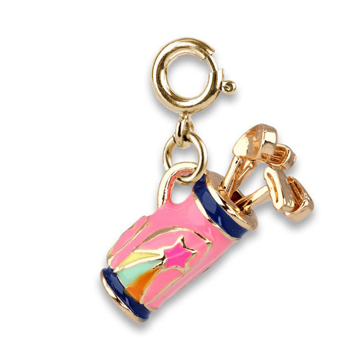 Gold Rebel Girls Golf Clubs Charm by Charm It!